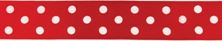 Picture of RED POLKA DOT CAKE RIBBON REEL 2.5CM WIDE